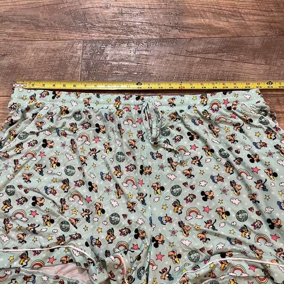 Disney Mickey Mouse Donald Goofy Pajama Set Blue 2X Button Front Shorts Pajamas - Picture 7 of 9